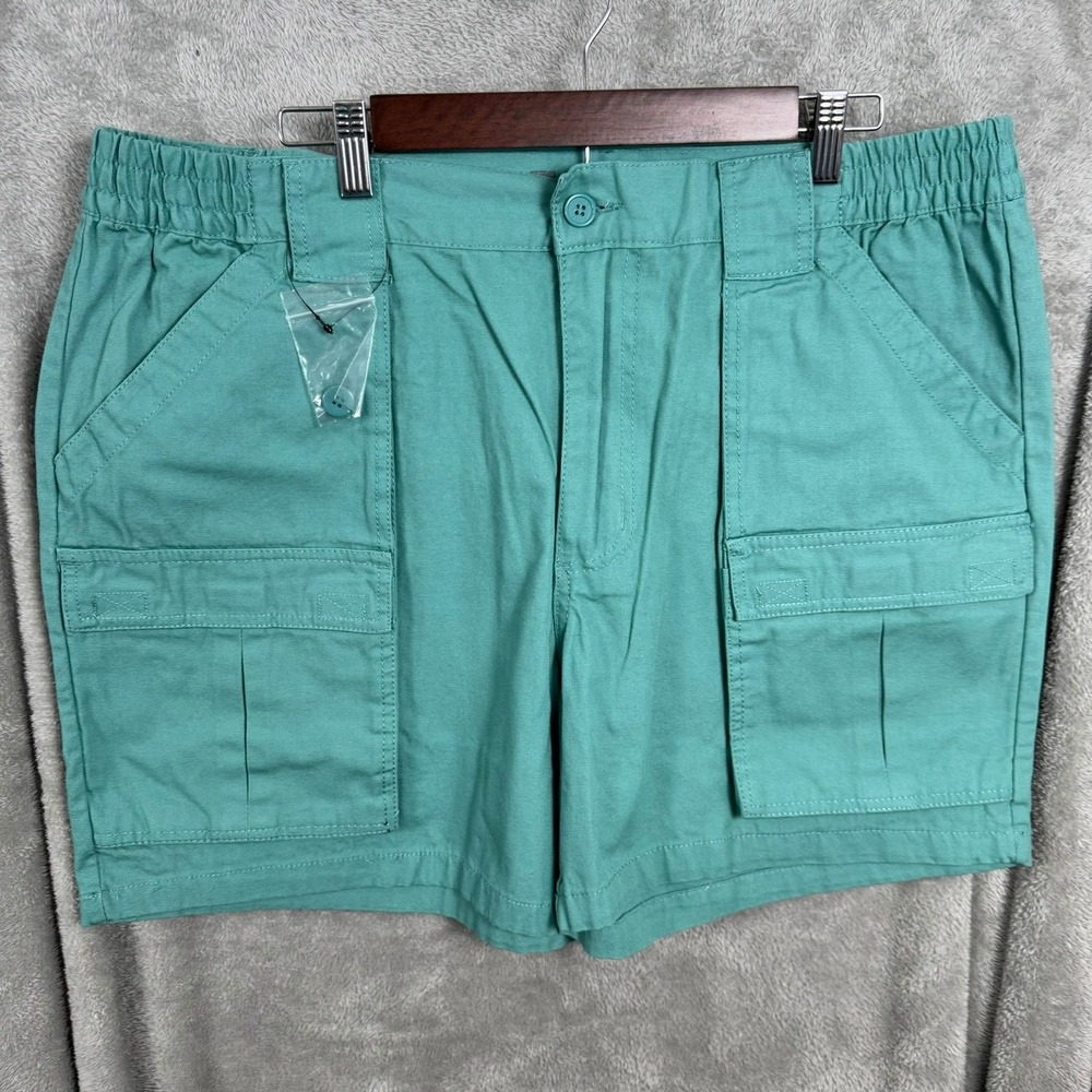 Guide Gear Men's Cargo Shorts Size 40 Green Utility Relaxed Elastic Waist